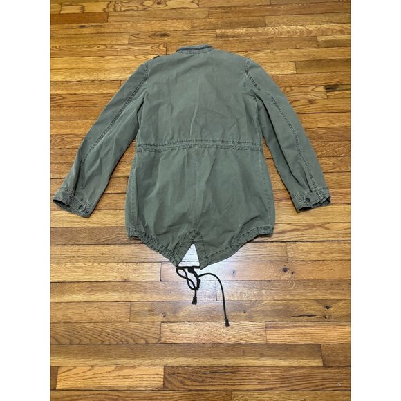 Levi's Womens Jacket Sz Small Green Military Full Zip Field Utility Lightweight - Picture 9 of 9